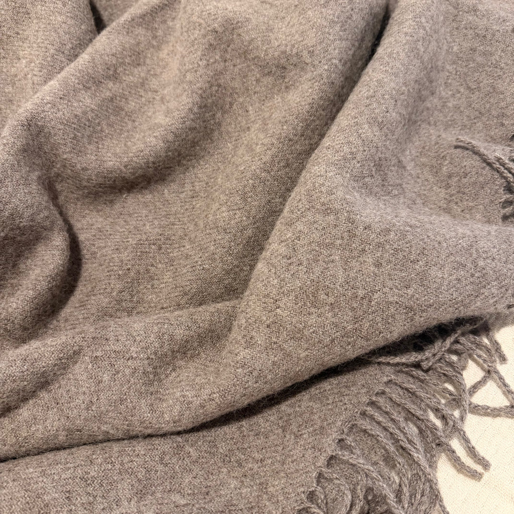 merino wool throw in beige