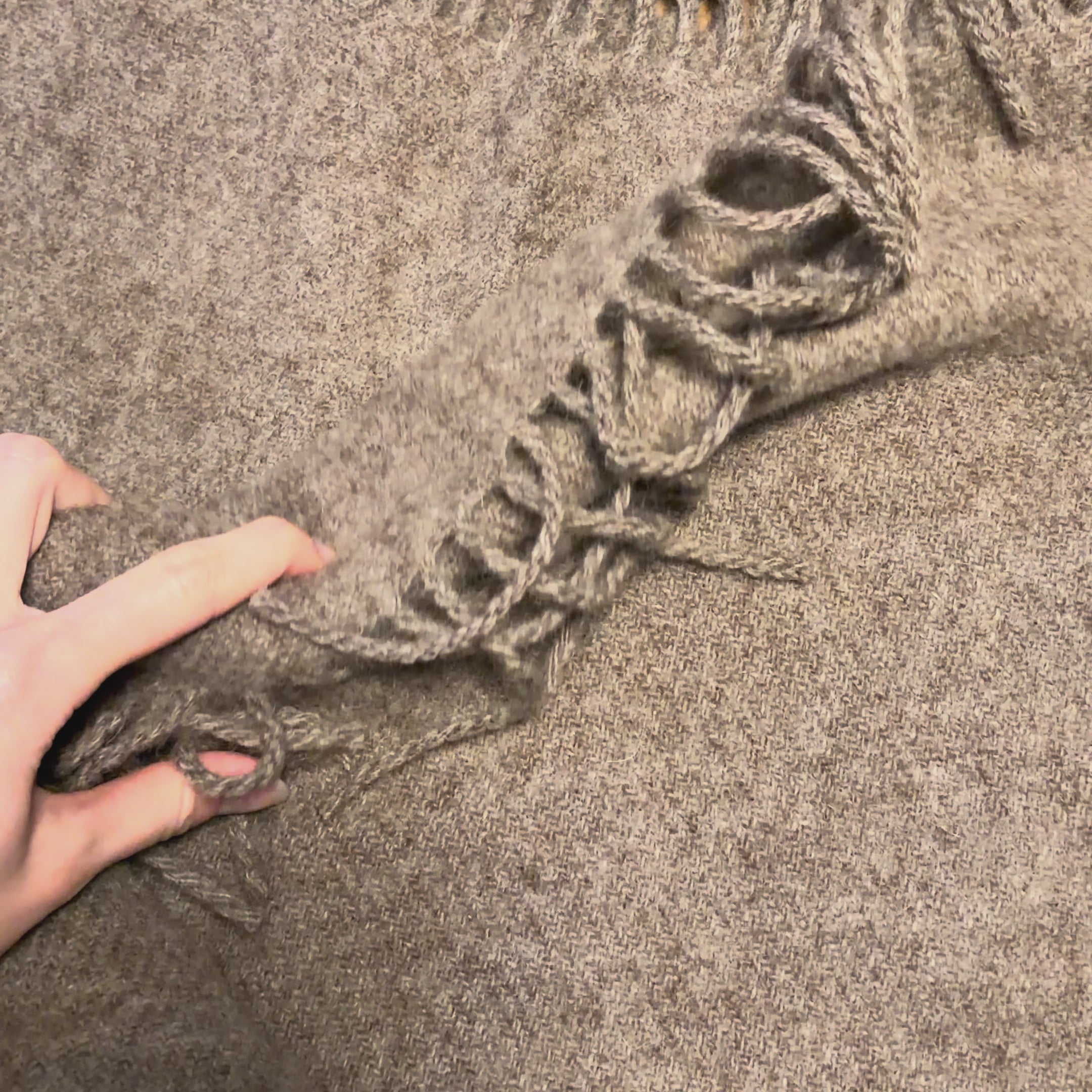 Merino Wool Throw Beige