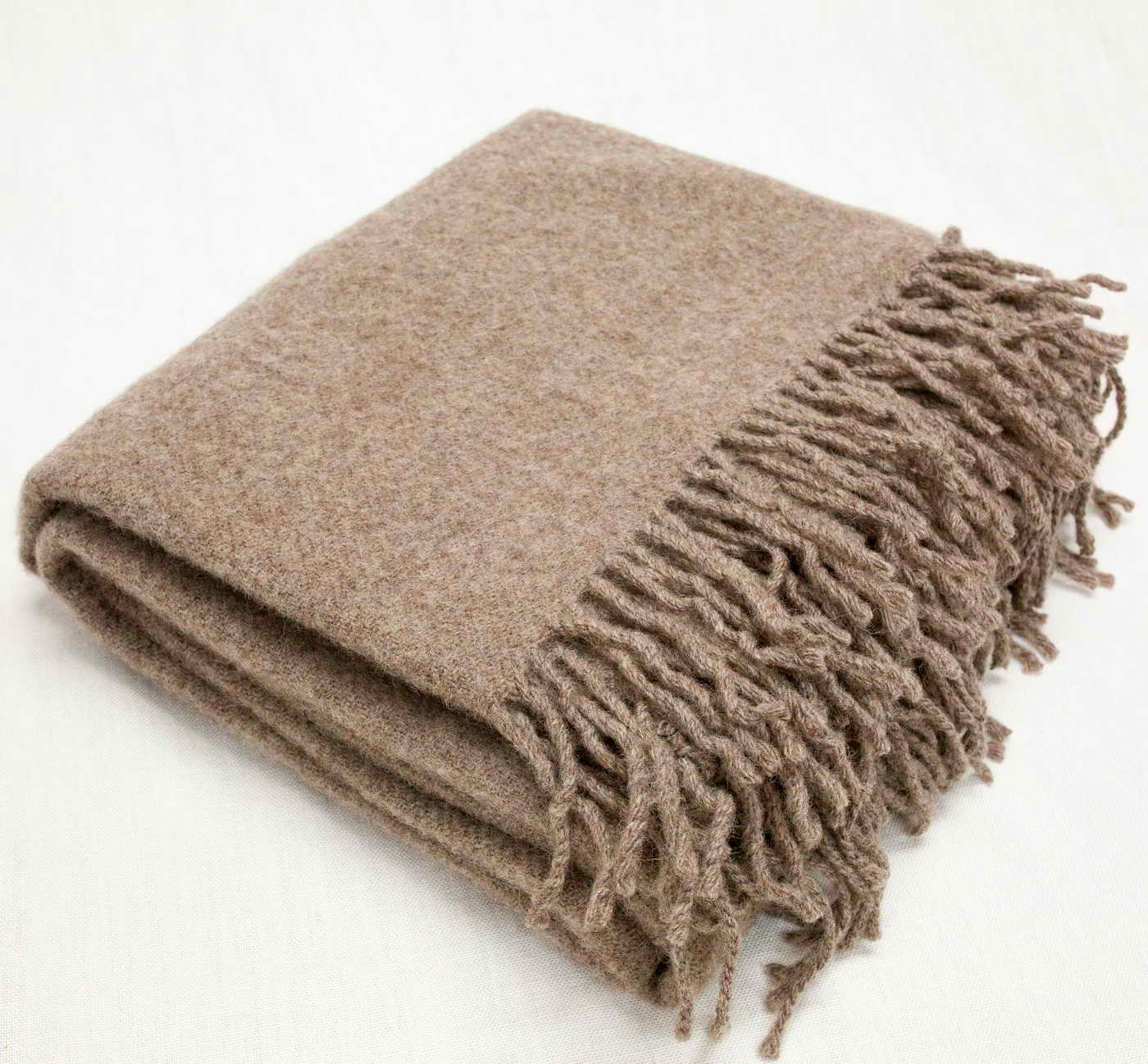 Merino Wool Throw Beige