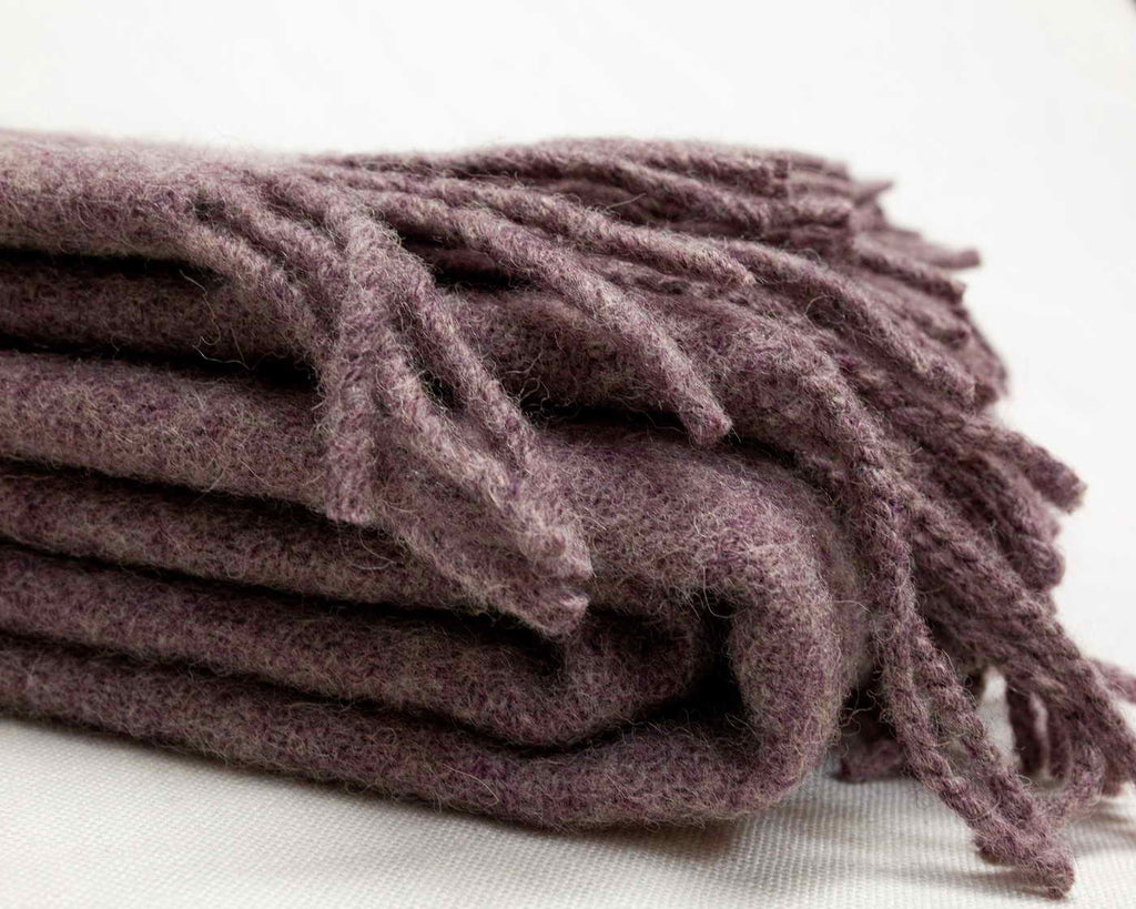 Merino Wool Throw Lillac