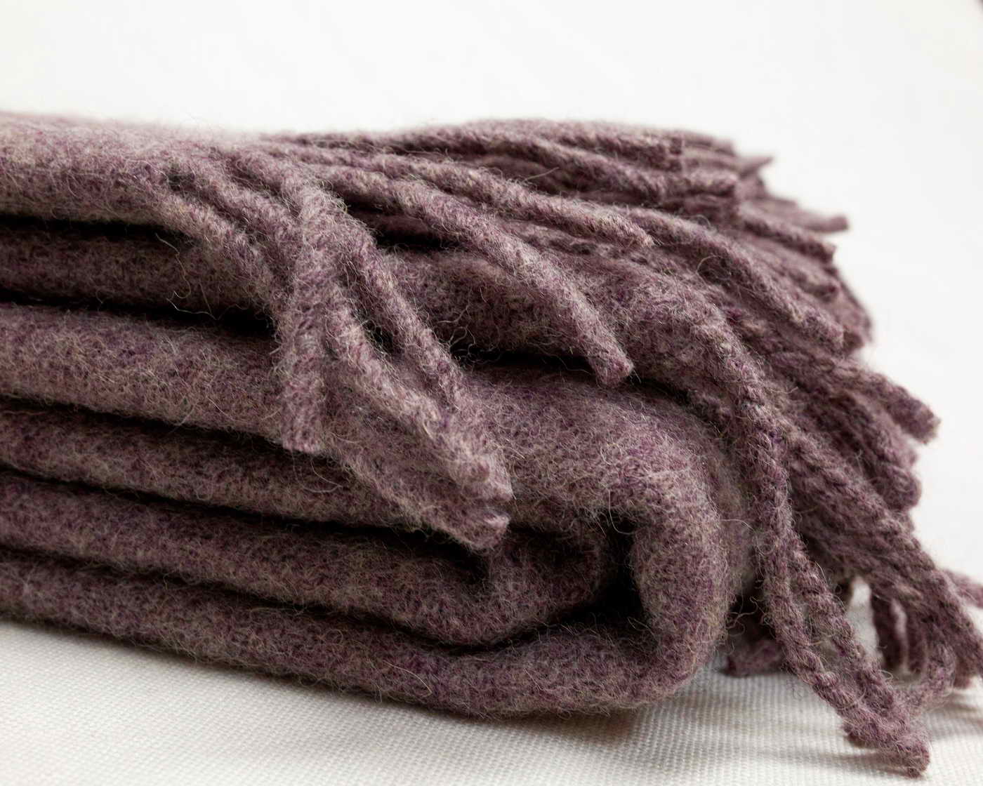 Merino Wool Throw Lillac