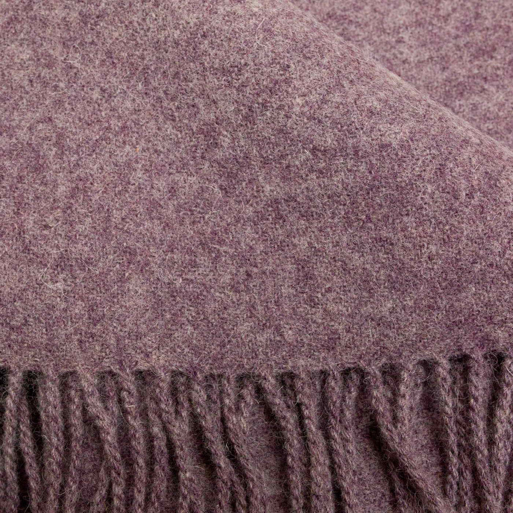 Merino Wool Throw Lillac